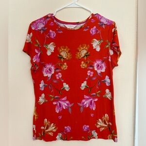 Ted Baker red floral t shirt